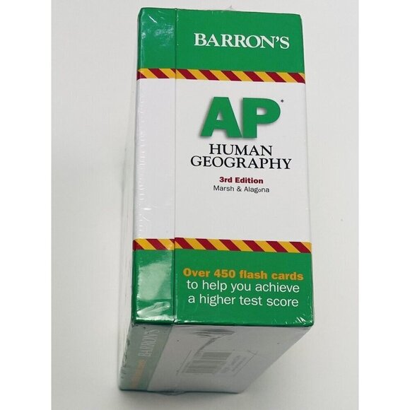 BARRON'S AP Human Geography 3rd Edition 450 FLASH CARDS Test Prep NIB NEW Sealed - Picture 5 of 5